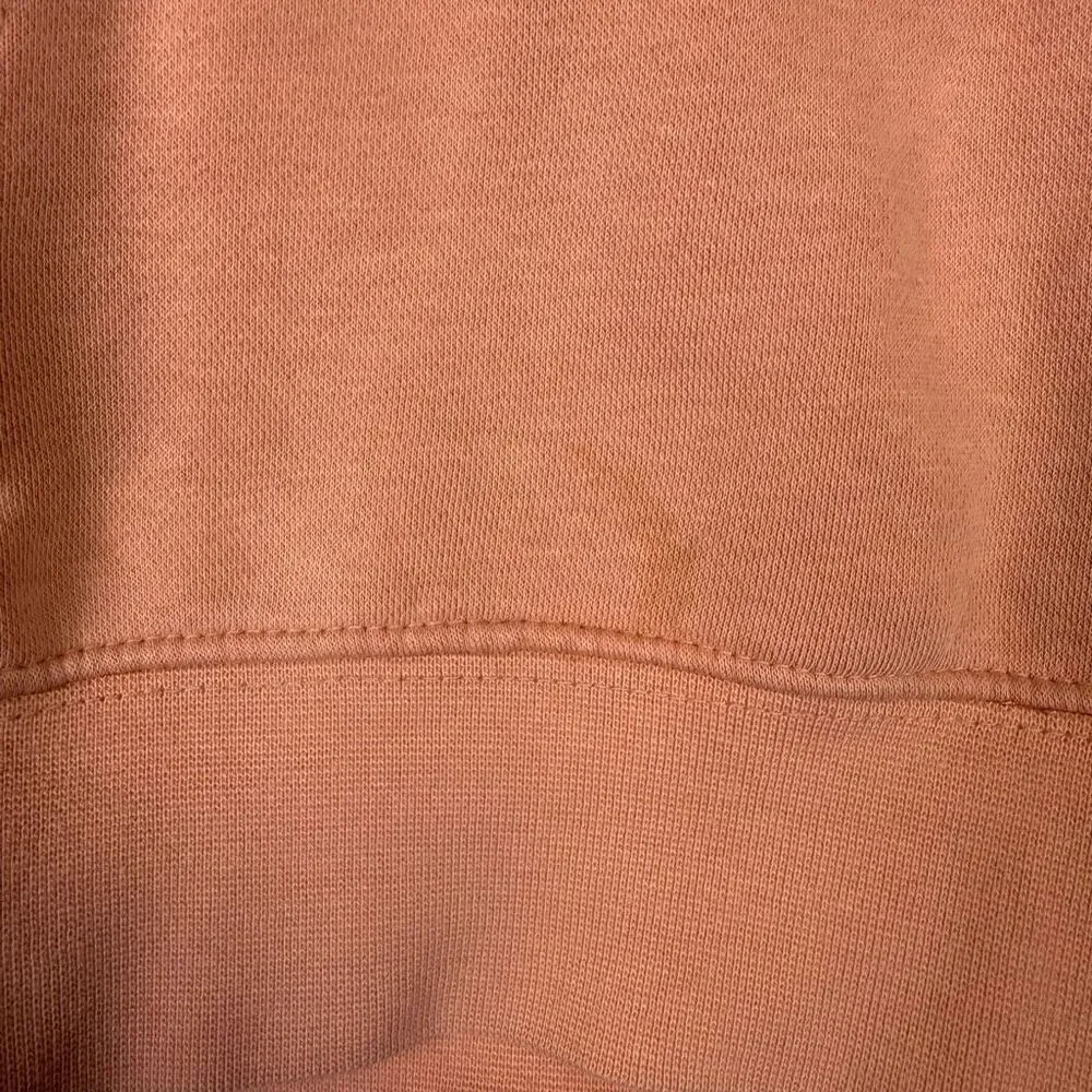 Nike Mens Size Medium Pullover Hoodie Sweatshirt Orange Front Pocket Swoosh Logo